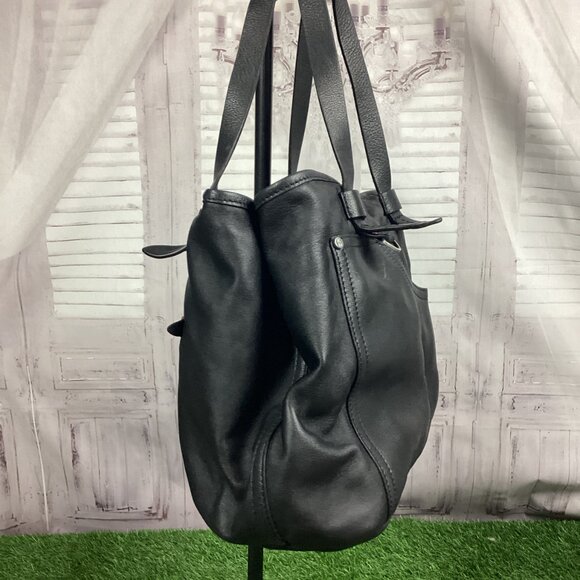 Ellen Degeneres Black Leather Tote Bag - Picture 7 of 15